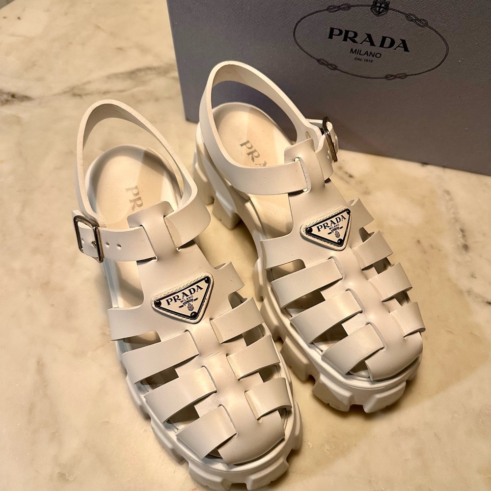 Prada Rubber Monolith sandals